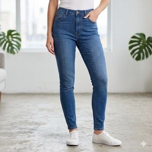 CURVE APPEAL Essential Skinny Jeans Blue Medium Wash Stretch Slim Fit Denim